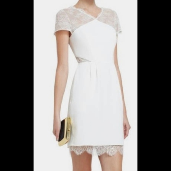 BCBGMaxAzria Dresses & Skirts - NWT BCBG Max Azeris White Dress Size 12 Engagement “Nel”